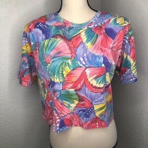 Vintage Sand Dollars Pattern Oversized Tee Sz S